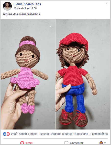 Bonecos de Amigurumi